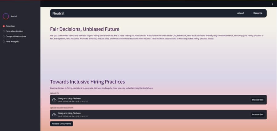 Neutral – Detecting Subconscious Bias in Recruitment